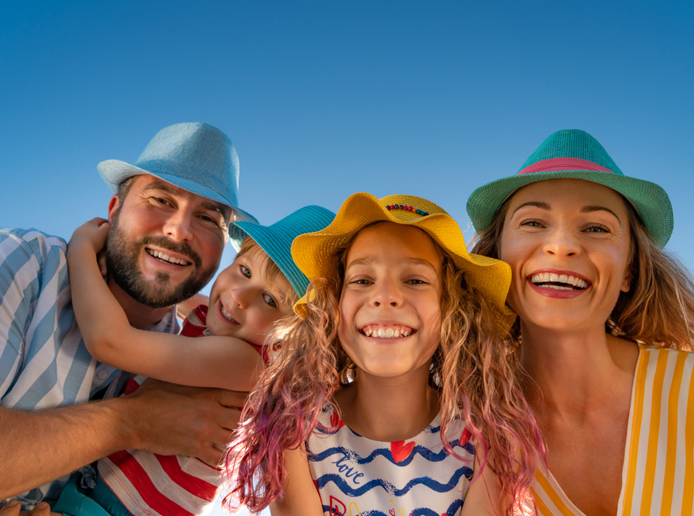 Family smiling